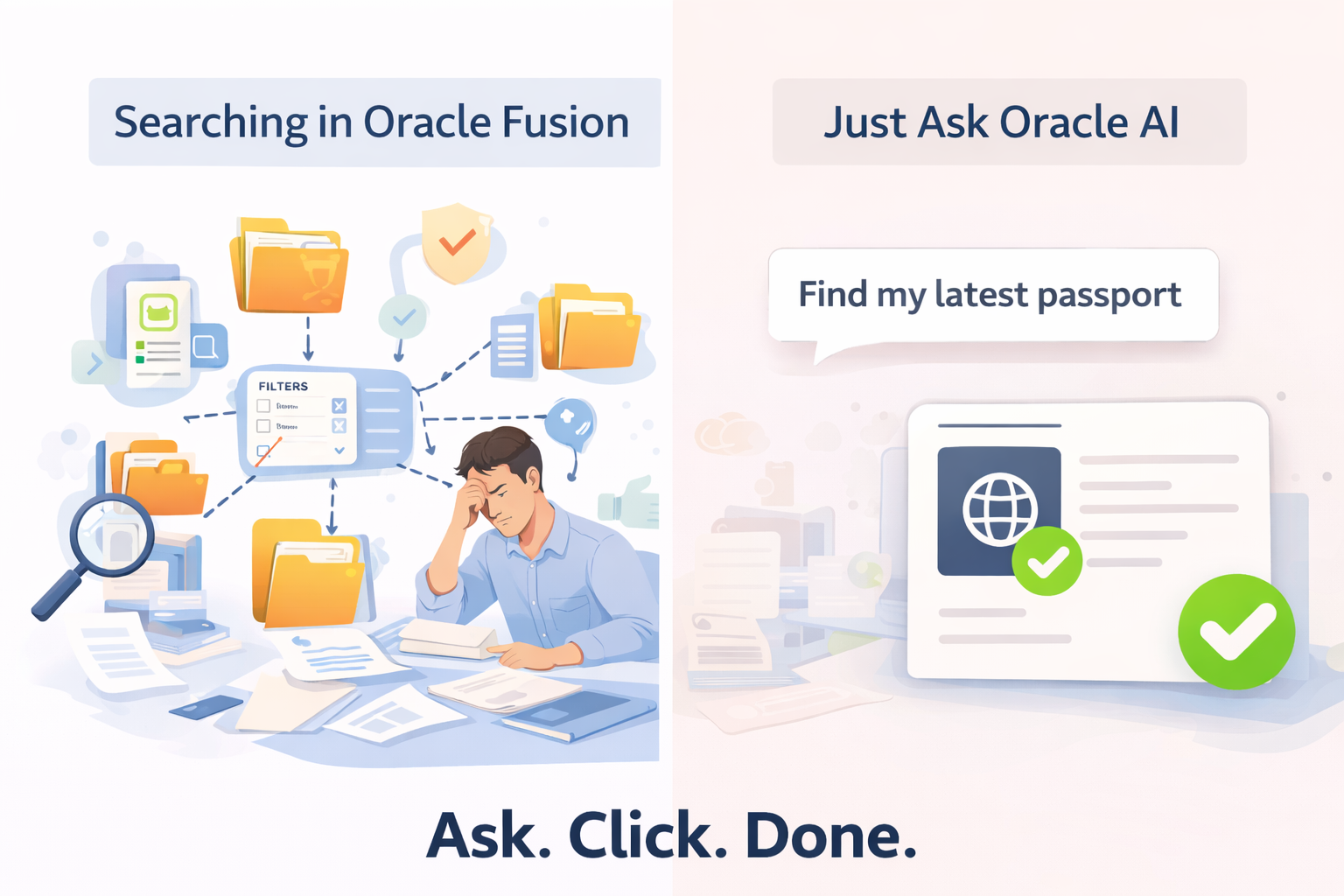 Stop Searching Document Records in Oracle Fusion. Just Ask Oracle AI Instead.