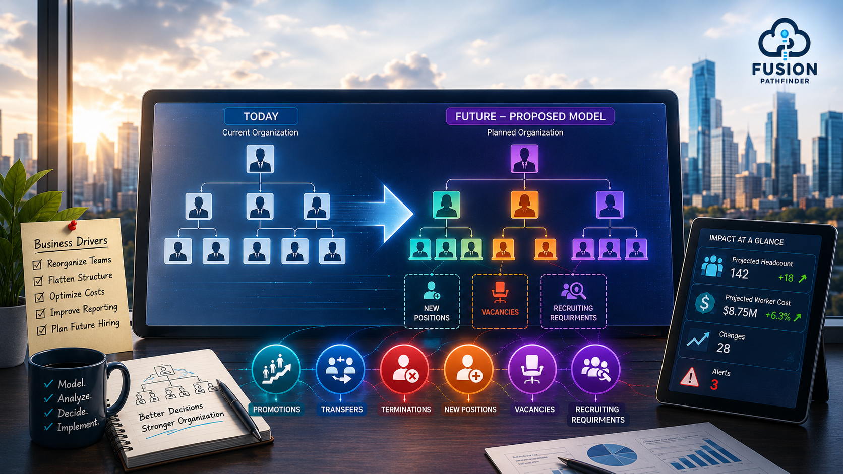 Promotions, Transfers, Terminations, New Positions, One Model: Meet Oracle Workforce Modeling